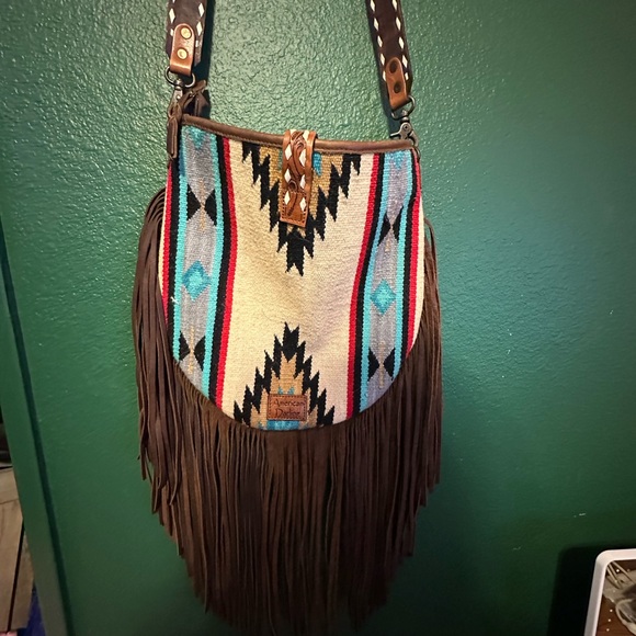 American Darling
Boho Shoulder Bag - Brown and Blue - Picture 2 of 3